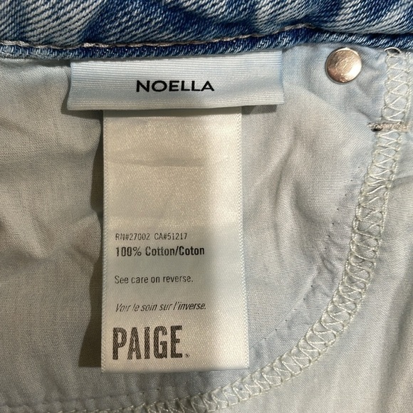 PAIGE Noella Straight Leg Raw Hem In Doretta Destructed SZ 31 - Picture 6 of 8